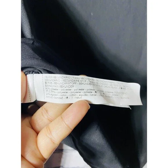 Zara Basic Collections Women’s Long Sleeve, Black Blouse Size Medium New - Picture 5 of 5